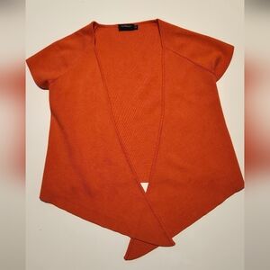 Orange Silk Tie Up Crop